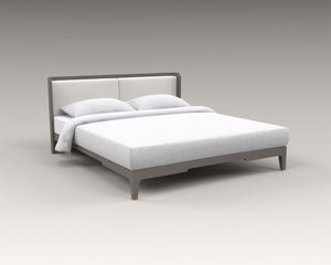 guimar bed, akar guimar, akar de nissim, leather headboard, oak bed frame, minimalist bed frame, nissim bed