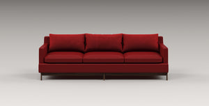 red sofa, luxury furniture, designer sofa, big sofa, suede sofa, leather sofa, bespoke furniture, 2 seater, 3 seater, 4 seater, designer sofa, comfortable pillows,
