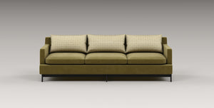 textured upholstery, designer sofa, akar de Nissim, luxury furniture, Pierre Frey, suede sofa, leather sofa, 2 seater, 3 seater, 4 seater, big sofa, comfortable sofa, green sofa, olive sofa, textured upholstery,